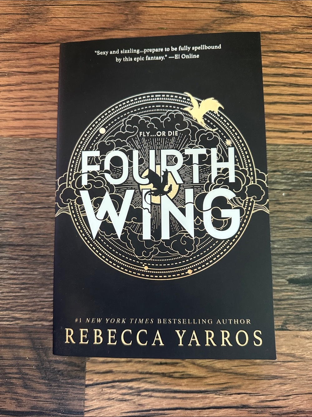 Fourth Wing Paperback - Black & Gold Back Cover